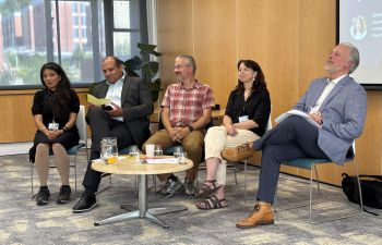 The panel for the University of Sussex's Summer of Research event on 'Deep Impact'